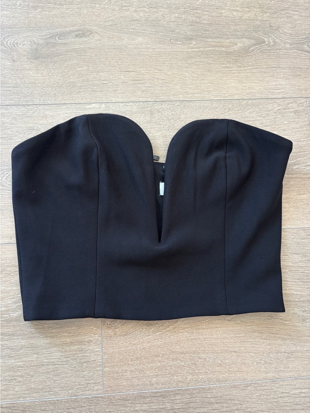 Meshki Black Strapless Bustier Crop Top